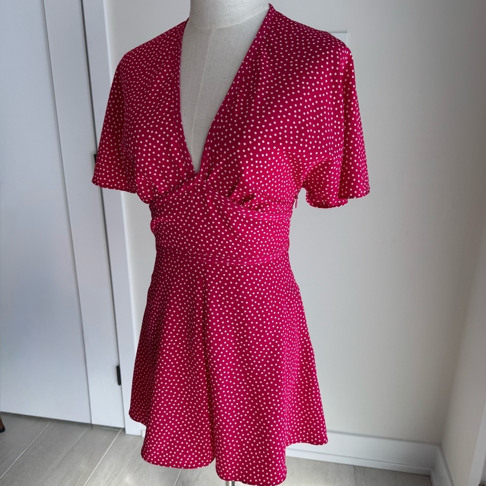 Zara Red and White Polka Dot Dress - Picture 4 of 14
